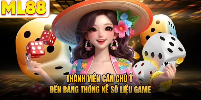 Thành viên cần chú ý đến bảng thống kê số liệu game